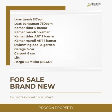 Ready to Use! Premium House LT 517m2 Desain Modern di Kemang Ready to Use! Premium House LT 517m2 Desain Modern di Kemang