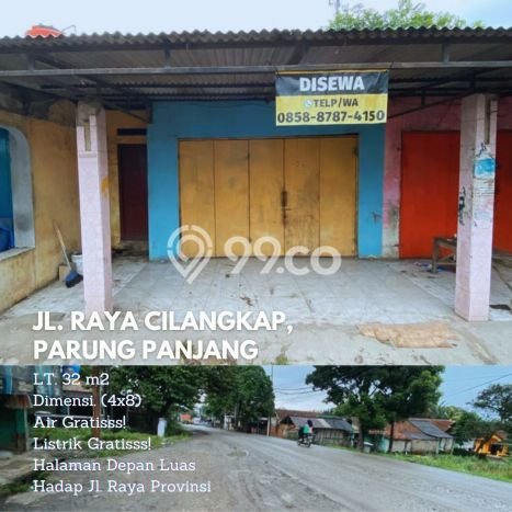 Ruko Disewakan di Parung Panjang, Luas 50m², Area Komersial, Akses Utama Ruko Disewakan di Parung Panjang, Luas 50m², Area Komersial, Akses Utama