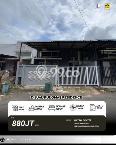 Dijual Hunian Rumah Nyaman 3 Kamar di Batam Centre, Batam Dijual Hunian Rumah Nyaman 3 Kamar di Batam Centre, Batam