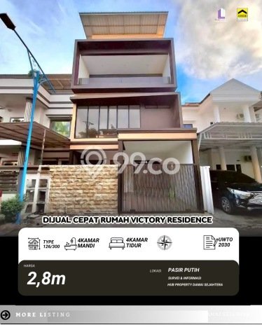 Hunian Elit LB 300m2 Siap Huni Desain Elegan di Batam Centre, Batam Hunian Elit LB 300m2 Siap Huni Desain Elegan di Batam Centre, Batam