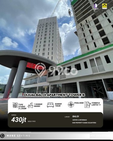 Apartemen Harga Terjangkau untuk Dijual di Nagoya Dengan Spesifikasi 0 KT & 1 KM Apartemen Harga Terjangkau untuk Dijual di Nagoya Dengan Spesifikasi 0 KT & 1 KM