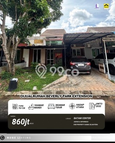 Rumah Modern 3 KT di Batam Centre Batam Unfurnished Rumah Modern 3 KT di Batam Centre Batam Unfurnished