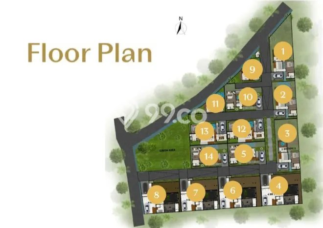 Miliki segera Vila di , Luas 290m2m², Lingkungan tenang untuk keluarga Miliki segera Vila di , Luas 290m2m², Lingkungan tenang untuk keluarga