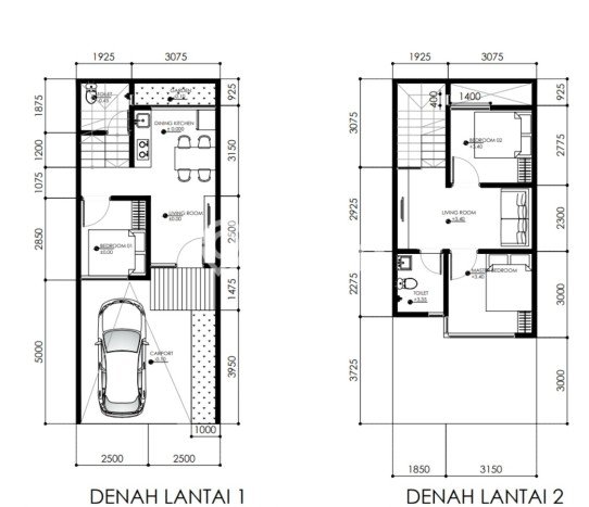 Rumah Modern 2 KT di Metland Menteng Jakarta Timur Unfurnished Rumah Modern 2 KT di Metland Menteng Jakarta Timur Unfurnished