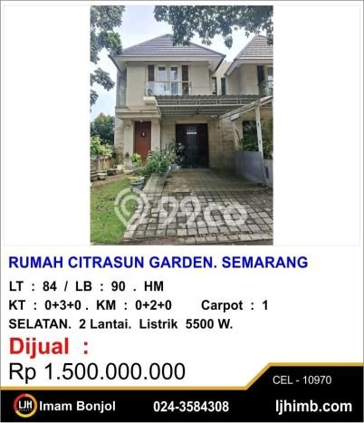 Rumah Minimalis 3 KT di Bukit Sari Semarang Unfurnished Rumah Minimalis 3 KT di Bukit Sari Semarang Unfurnished