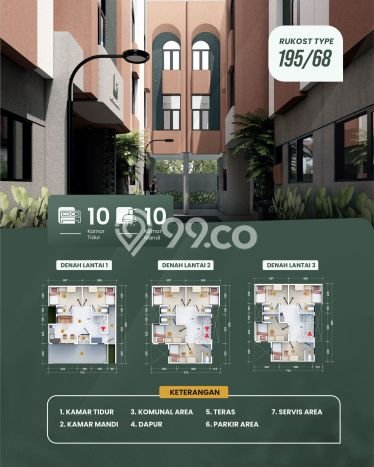 Rumah Kost Dijual di Bogor Barat, Bogor dengan 11 Kamar Tidur, 11 Kamar Mandi Rumah Kost Dijual di Bogor Barat, Bogor dengan 11 Kamar Tidur, 11 Kamar Mandi