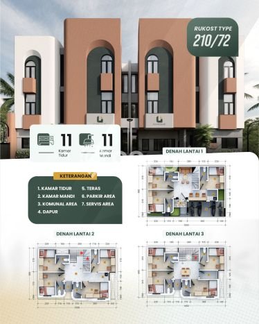 Rumah Kost Dijual di Bogor Barat, Bogor dengan 11 Kamar Tidur, 11 Kamar Mandi Rumah Kost Dijual di Bogor Barat, Bogor dengan 11 Kamar Tidur, 11 Kamar Mandi