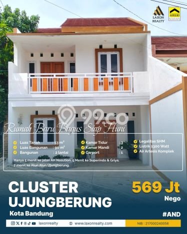 Rumah 2 Kamar Tidur Desain Minimalis di Ujungberung, Dekat Fasilitas Umum, Bandung Rumah 2 Kamar Tidur Desain Minimalis di Ujungberung, Dekat Fasilitas Umum, Bandung