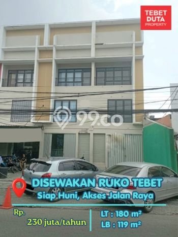 Ruko disewakan lokasi strategis Tebet Jakarta Selatan 119m2 Ruko disewakan lokasi strategis Tebet Jakarta Selatan 119m2