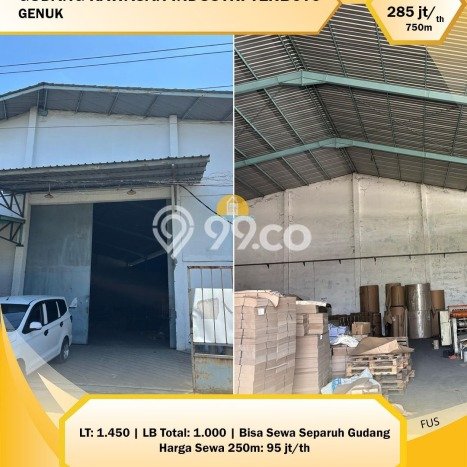 Gudang disewakan di Genuk Semarang dengan luas bangunan 1000m2 Gudang disewakan di Genuk Semarang dengan luas bangunan 1000m2