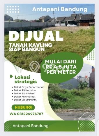 TANAH POTENSIAL! Tanah Kawasan Antapani, Luas 414m², Pinggir Jalan Utama TANAH POTENSIAL! Tanah Kawasan Antapani, Luas 414m², Pinggir Jalan Utama