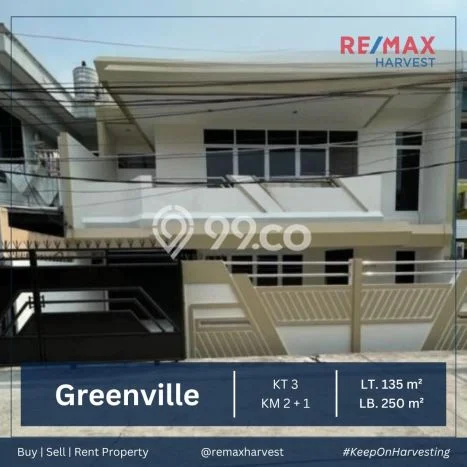 Disewakan! Rumah 3 Kamar Tidur &
2 Kamar Mandi di Green Ville, Jakarta Barat Disewakan! Rumah 3 Kamar Tidur &
2 Kamar Mandi di Green Ville, Jakarta Barat