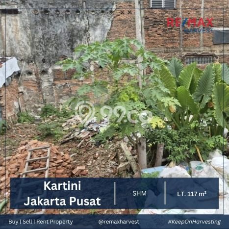 Tanah Dijual Lokasi Strategis di Jakarta Pusat dengan Luas 117m2 Tanah Dijual Lokasi Strategis di Jakarta Pusat dengan Luas 117m2