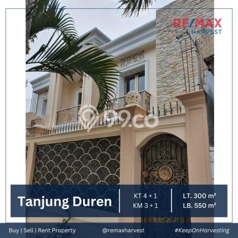 For Sale! Luxury House LT 300m2 Desain Elegan di Tanjung Duren For Sale! Luxury House LT 300m2 Desain Elegan di Tanjung Duren