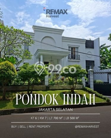 For Sale! Luxury House LT 700m2 Desain Elegan di Pondok Indah For Sale! Luxury House LT 700m2 Desain Elegan di Pondok Indah
