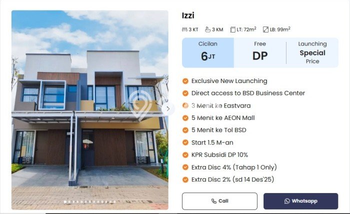 Dijual Rumah Strategis Bagus Punya 3 KT di BSD Tangerang Selatan SHM Dijual Rumah Strategis Bagus Punya 3 KT di BSD Tangerang Selatan SHM