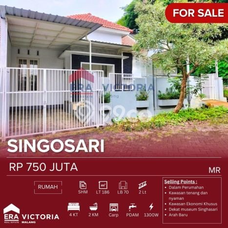 Rumah Asri di Singosari, Dekat Singosari, Malang, Malang - 4 KT Rumah Asri di Singosari, Dekat Singosari, Malang, Malang - 4 KT