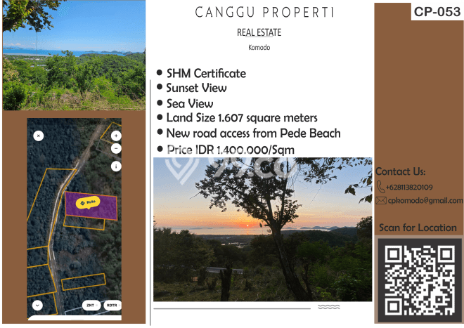 Dijual Tanah Lokasi Prima di Labuan Bajo, Luas 1607m², Dekat Labuan Bajo, Manggarai Barat, Manggarai Barat Dijual Tanah Lokasi Prima di Labuan Bajo, Luas 1607m², Dekat Labuan Bajo, Manggarai Barat, Manggarai Barat