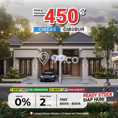 Siap Huni Rumah Minimalis & Modern LB 45m2 di Cibubur Siap Huni Rumah Minimalis & Modern LB 45m2 di Cibubur