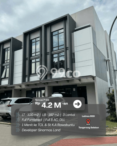 FOR SALE! Ruko di BSD Tangerang Selatan, LT 100m2, LB 182m2 FOR SALE! Ruko di BSD Tangerang Selatan, LT 100m2, LB 182m2