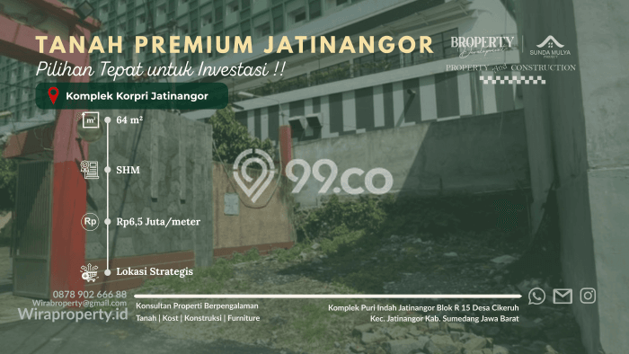 Tanah Kavling untuk Dijual di Jatinangor Sumedang 64m2 Tanah Kavling untuk Dijual di Jatinangor Sumedang 64m2