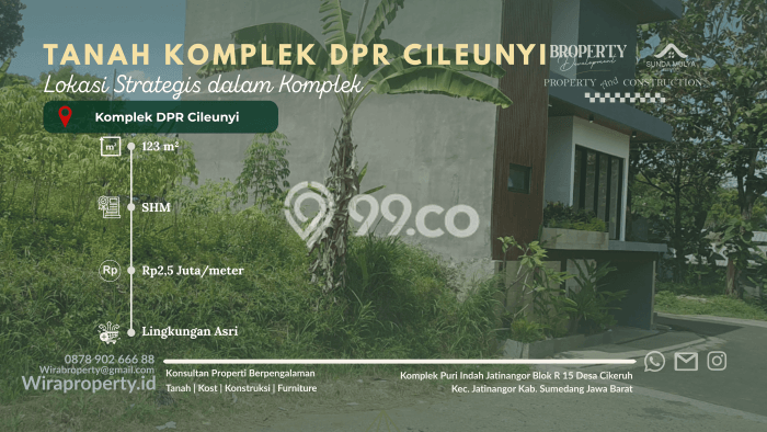 Tanah Strategis Dijual di Cileunyi Bandung 123m2 Tanah Strategis Dijual di Cileunyi Bandung 123m2