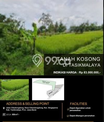 Tanah untuk Dijual Lokasi Singaparna, Tasikmalaya Luas 9317m2 SHM Tanah untuk Dijual Lokasi Singaparna, Tasikmalaya Luas 9317m2 SHM