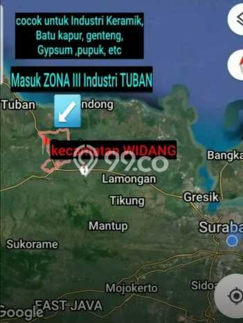 Tanah di Widang, Tuban Luas 40000m2 Dijual Segera Tanah di Widang, Tuban Luas 40000m2 Dijual Segera