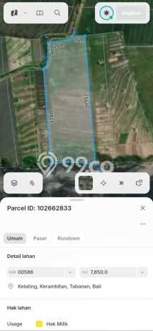 Lahan untuk Dijual di Tabanan Tabanan Luas 7900m2 Lahan untuk Dijual di Tabanan Tabanan Luas 7900m2