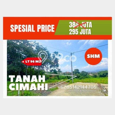 Kavling Tanah untuk Dijual di Cimahi, Bandung, Luas 96m2 Kavling Tanah untuk Dijual di Cimahi, Bandung, Luas 96m2