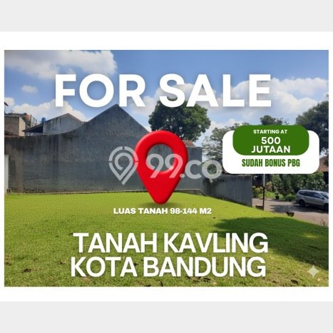 Lahan Kosong Dijual di Bandung dengan Area 98m2 Lahan Kosong Dijual di Bandung dengan Area 98m2