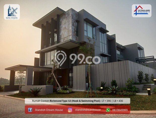 Rumah Elit LB 435m2 Siap Pakai Desain Elegan di Kota Wisata, Bogor Rumah Elit LB 435m2 Siap Pakai Desain Elegan di Kota Wisata, Bogor