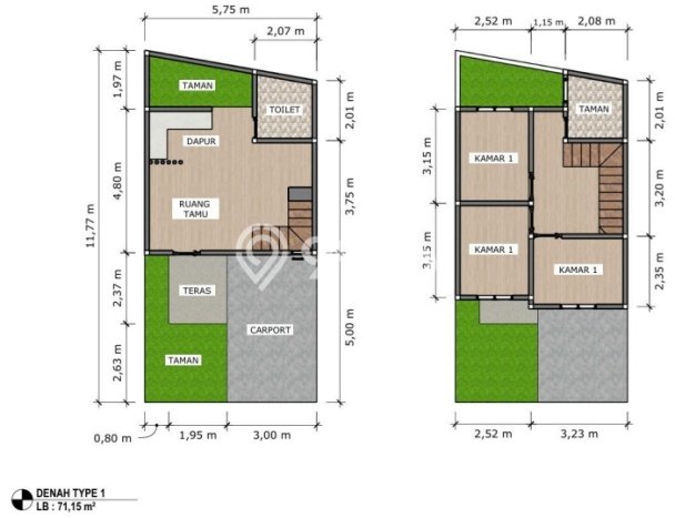 Rumah Minimalis 3 Kamar LT 65m2 di Jatirangga Rumah Minimalis 3 Kamar LT 65m2 di Jatirangga