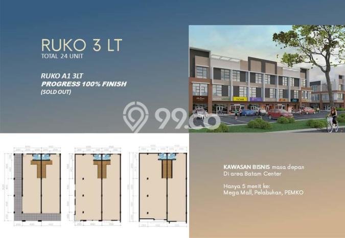 Unit Ruko Dijual di Batam LT 63m2 & LB 108m2 Unit Ruko Dijual di Batam LT 63m2 & LB 108m2