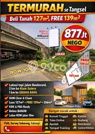 Tanah Kavling Dijual di Tangerang dengan Spesifikasi 127m2 Tanah Kavling Dijual di Tangerang dengan Spesifikasi 127m2