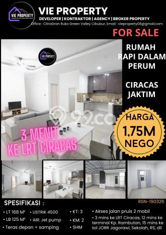 Rumah Modern Minimalis 3 KT Siap Huni di Ciracas Rumah Modern Minimalis 3 KT Siap Huni di Ciracas