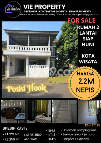 Rumah Modern 3 Kamar LT 221m2 di Cibubur Rumah Modern 3 Kamar LT 221m2 di Cibubur
