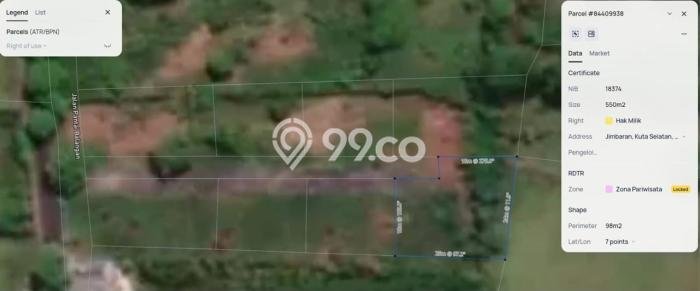Lahan untuk Dijual Lokasi Tabanan, Tabanan Luas 355m2 SHM Lahan untuk Dijual Lokasi Tabanan, Tabanan Luas 355m2 SHM