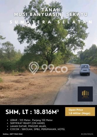 Tanah Dijual Lokasi Sekayu, Musi Banyuasin Luas 18816m2 Legalitas Aman Tanah Dijual Lokasi Sekayu, Musi Banyuasin Luas 18816m2 Legalitas Aman