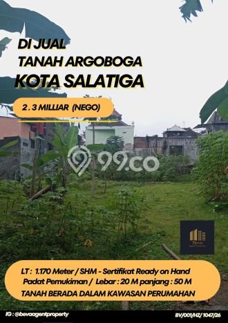 Tanah Investasi Dijual di Salatiga Punya Luas 1170m2 Tanah Investasi Dijual di Salatiga Punya Luas 1170m2