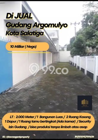 Unit Gudang Dijual di Salatiga LT 2000m2 & LB 1000m2 Unit Gudang Dijual di Salatiga LT 2000m2 & LB 1000m2