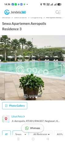 Apartemen Modern Dijual di Curug, Tangerang Punya 2 KT / 1 Kamar Mandi Apartemen Modern Dijual di Curug, Tangerang Punya 2 KT / 1 Kamar Mandi