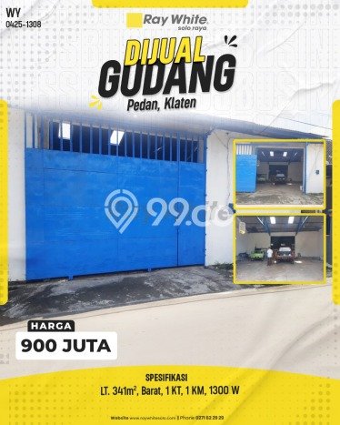 Gudang Area Premium di Klaten Selatan, Luas 341m2m², Ramai Gudang Area Premium di Klaten Selatan, Luas 341m2m², Ramai
