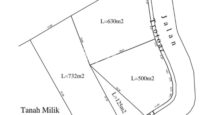 Tanah Komersial Dijual di Kuta Badung 732m2 Tanah Komersial Dijual di Kuta Badung 732m2