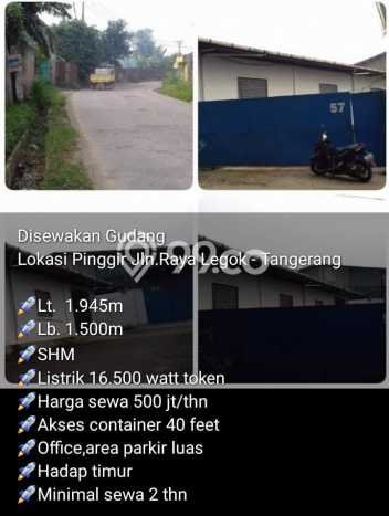 Disewakan Gudang Premium Kawasan Legok, Luas 1500m², Area Komersial Disewakan Gudang Premium Kawasan Legok, Luas 1500m², Area Komersial