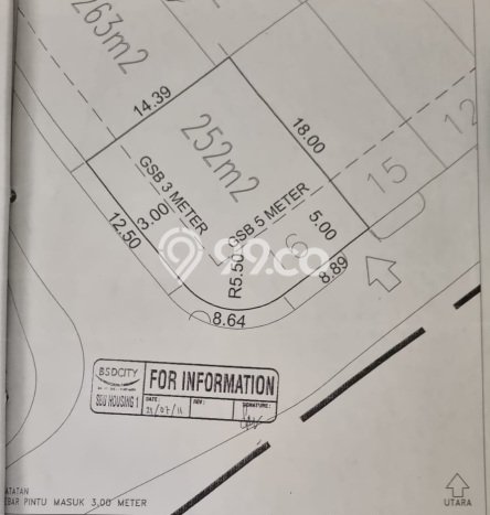 Tanah Dijual Lokasi BSD, Tangerang Selatan dengan Luas Tanah 252m2 dan Status PPJB Tanah Dijual Lokasi BSD, Tangerang Selatan dengan Luas Tanah 252m2 dan Status PPJB