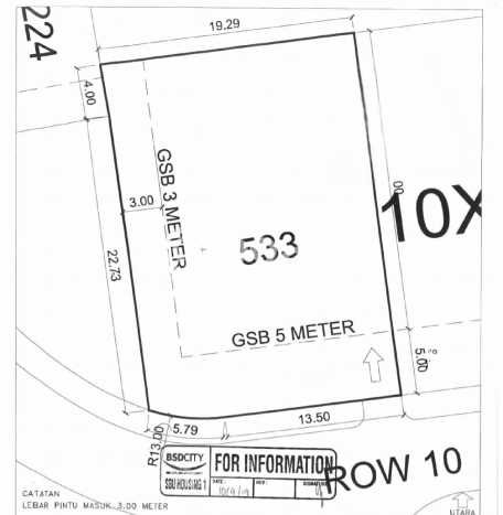 Untuk Dijual Tanah di Tangerang, Luas 533m2 PPJB Untuk Dijual Tanah di Tangerang, Luas 533m2 PPJB