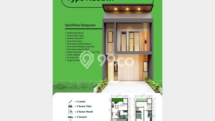 Hunian Cantik Modern Lb 64m2 di Bekasi Utara, Bekasi Hunian Cantik Modern Lb 64m2 di Bekasi Utara, Bekasi