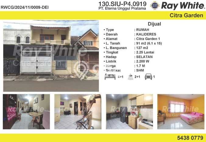 Dijual Rumah Eksklusif 4 KT di Citra Garden, Jakarta Barat Dijual Rumah Eksklusif 4 KT di Citra Garden, Jakarta Barat