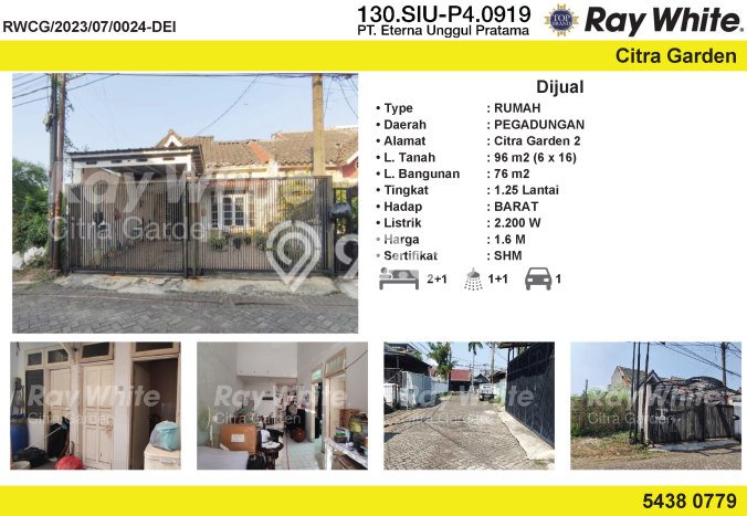 Rumah Modern 2 KT di Citra Garden Jakarta Barat Unfurnished Rumah Modern 2 KT di Citra Garden Jakarta Barat Unfurnished